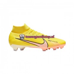 Voetbalschoenen Nike Air Zoom Mercurial Superfly IX Pro FG Lucent Roze Geel