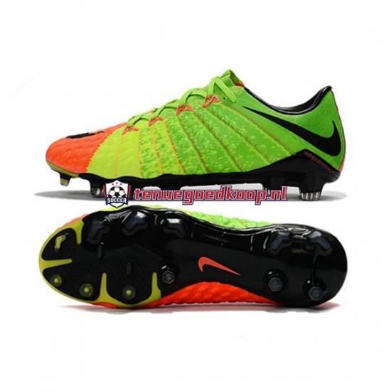 Voetbalschoenen Nike HyperVenom Phantom III Elite FG Oranje Groente