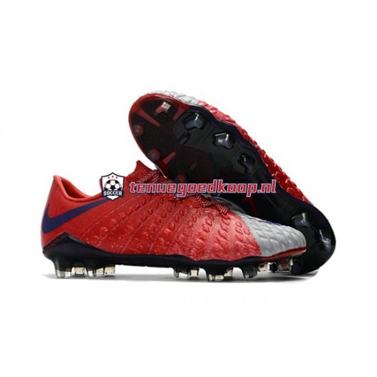 Voetbalschoenen Nike HyperVenom Phantom III Elite FG Rood Grijs