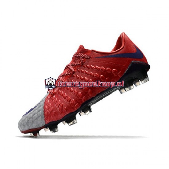 Voetbalschoenen Nike HyperVenom Phantom III Elite FG Rood Grijs