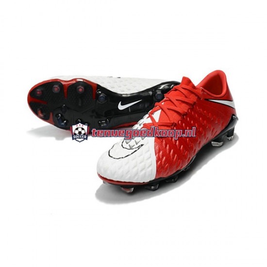 Voetbalschoenen Nike HyperVenom Phantom III Elite FG Rood Wit