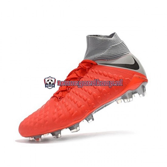 Voetbalschoenen Nike Hypervenom Phantom 3 Elite DF FG Rood Grijs