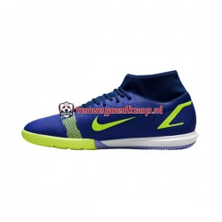 Voetbalschoenen Nike Mercurial Superfly VIII Recharge Academy IC Blauw Geel