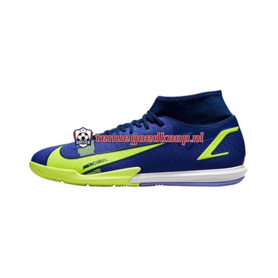 Voetbalschoenen Nike Mercurial Superfly VIII Recharge Academy IC Blauw Geel