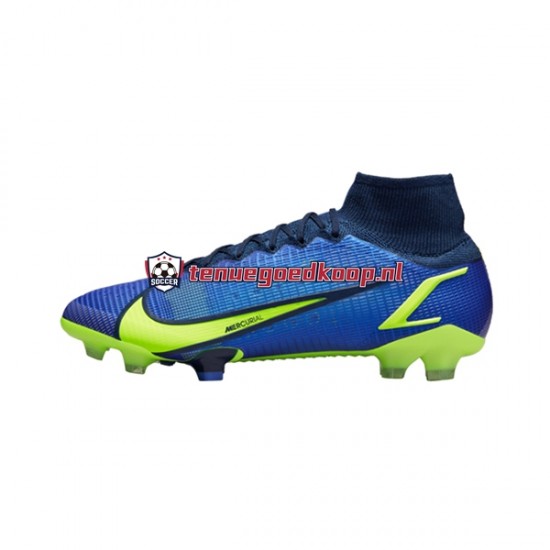 Voetbalschoenen Nike Mercurial Superfly VIII Recharge Elite FG Blauw Geel