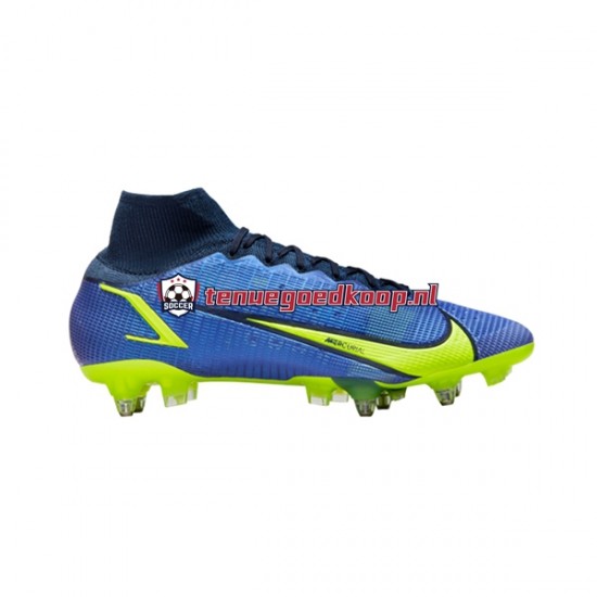 Voetbalschoenen Nike Mercurial Superfly VIII Recharge Elite SG Pro AC Blauw Geel