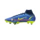 Voetbalschoenen Nike Mercurial Superfly VIII Recharge Elite SG Pro AC Blauw Geel