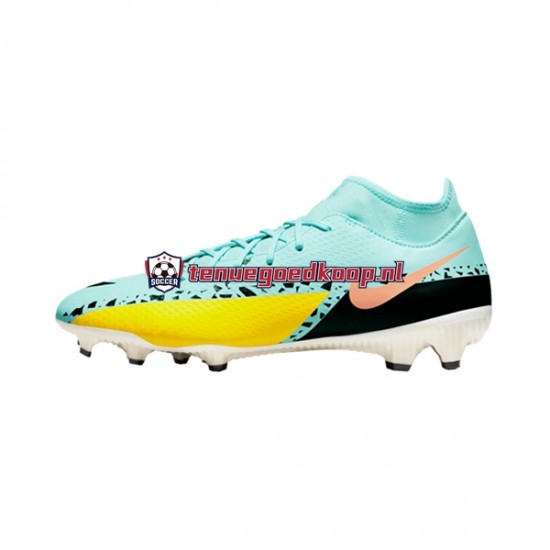 Voetbalschoenen Nike Phantom GT2 Academy DF FGMG Lucent Blauw Geel