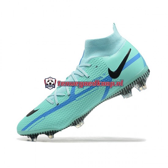 Voetbalschoenen Nike Phantom GT2 Dynamic Fit Elite FG Blauw Groente