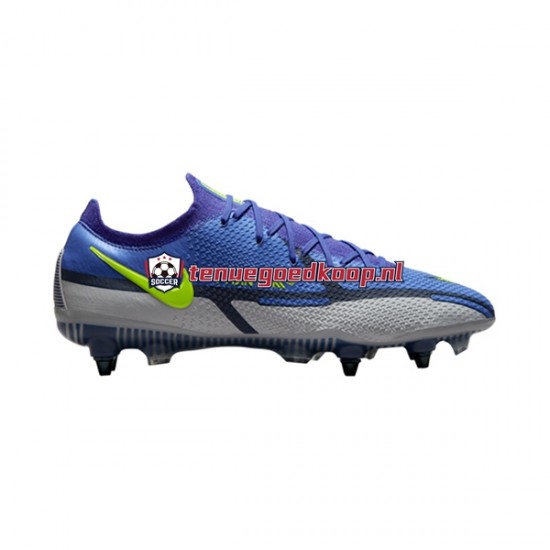 Voetbalschoenen Nike Phantom GT2 Recharge Elite SG Pro AC Grijs Blauw Geel