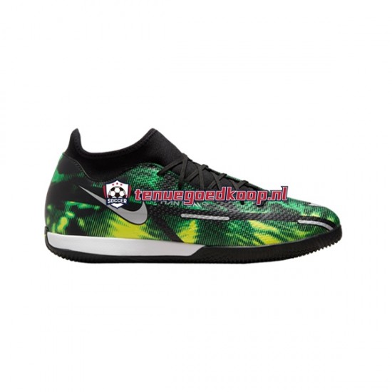 Voetbalschoenen Nike Phantom GT2 Shockwave Academy DF IC Halle Grijs Groente Zwart