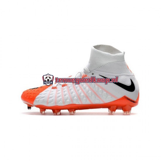 Voetbalschoenen Nike Phantom Hypervenom 3 Elite DF FG Oranje Wit