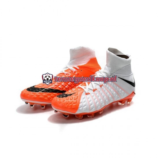 Voetbalschoenen Nike Phantom Hypervenom 3 Elite DF FG Oranje Wit