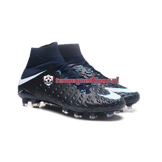 Voetbalschoenen Nike Phantom Hypervenom III Elite DF FG Wit Zwart