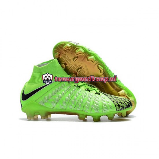 Voetbalschoenen Nike Phantom Hypervenom III Elite DF FG Groente Zwart