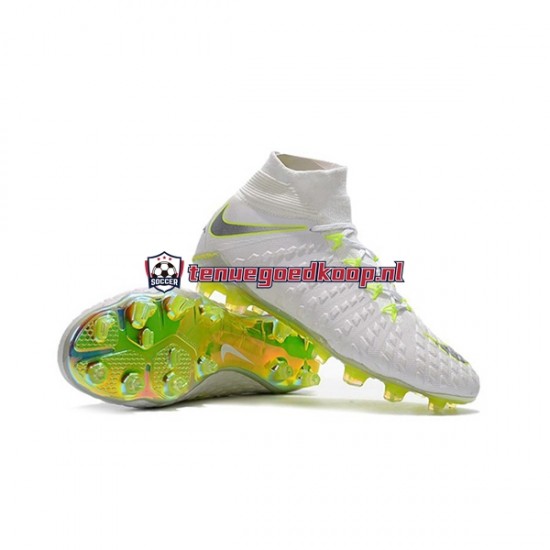 Voetbalschoenen Nike Phantom Hypervenom III Elite DF FG Grijs Wit