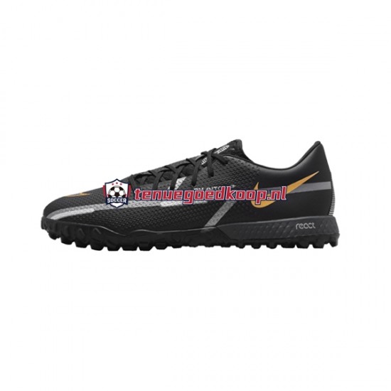 Voetbalschoenen Nike React Phantom GT2 Shadow Pro TF Zwart