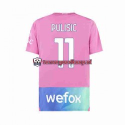 3de Tenue van AC Milan Christian Pulisic 11 Heren 2023-24 Korte Mouw