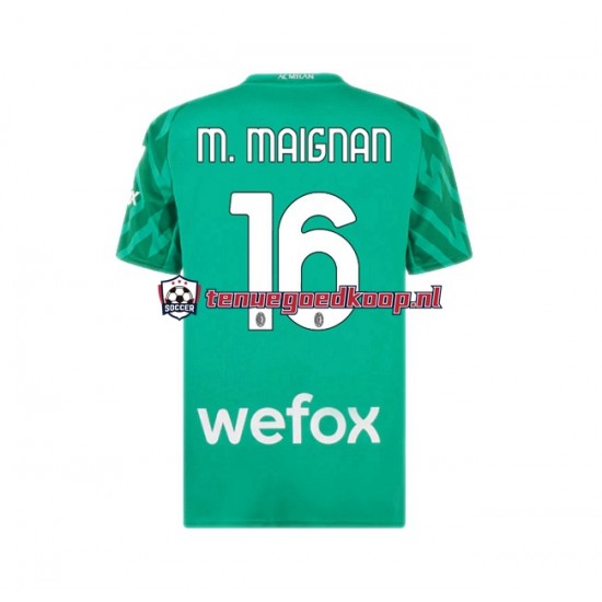 Thuis Tenue van AC Milan Keepersshirt Mike Maignan 16 Heren 2023-24 Korte Mouw