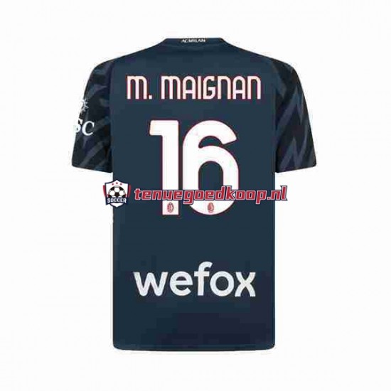 3de Tenue van AC Milan Keepersshirt Mike Maignan 16 Heren 2023-24 Korte Mouw