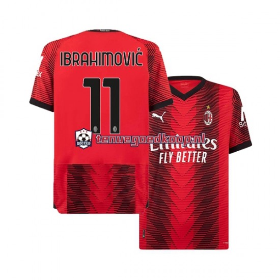 Thuis Tenue van AC Milan Ibrahimovic 11 Heren 2023-24 Korte Mouw