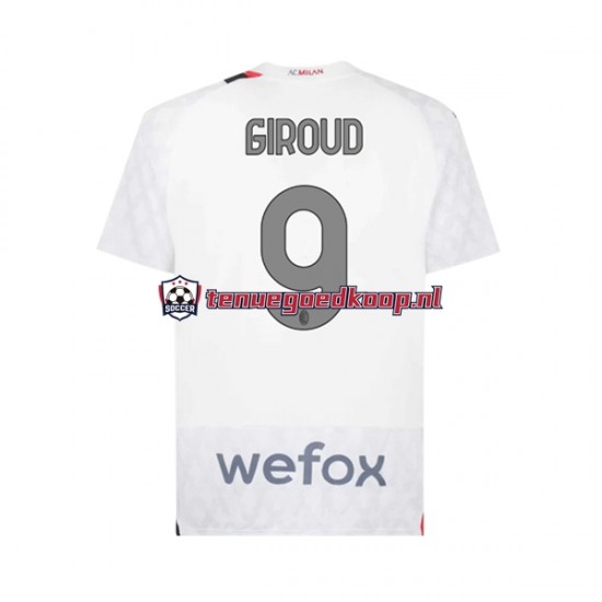 Uit Tenue van AC Milan Olivier Giroud 9 Heren 2023-24 Korte Mouw