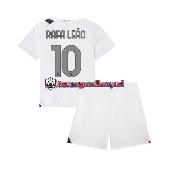 Uit Tenue van AC Milan Rafael Leao 10 Kind 2-13 jaar 2023-24 Korte Mouw