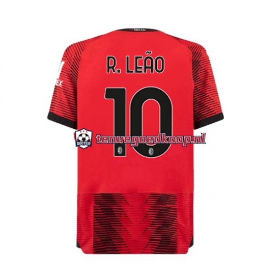 Thuis Tenue van AC Milan Rafael Leao 10 Heren 2023-24 Korte Mouw