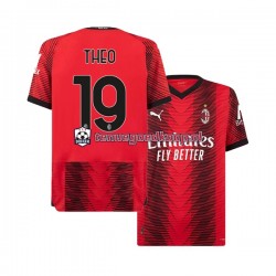 Thuis Tenue van AC Milan Theo Hernandez 19 Heren 2023-24 Korte Mouw