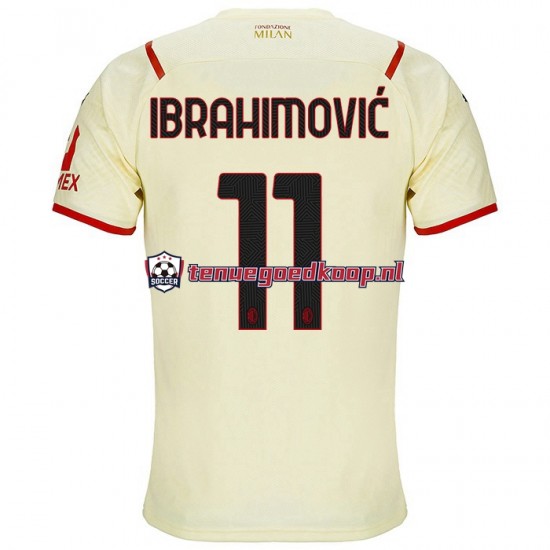 Uit Tenue van AC Milan Zlatan Ibrahimovic 11 Heren 2021-22 Korte Mouw