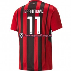 Thuis Tenue van AC Milan Zlatan Ibrahimovic 11 Heren 2021-22 Korte Mouw