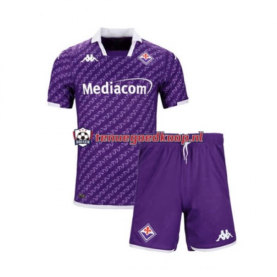 Thuis Tenue van Fiorentina Kind 2-13 jaar 2023-24 Korte Mouw