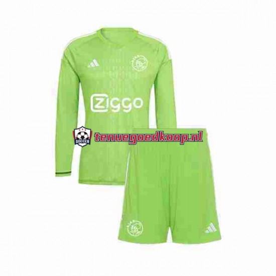 Thuis Tenue van AFC Ajax Keepersshirt Kind 2-13 jaar 2023-24 Lange Mouw