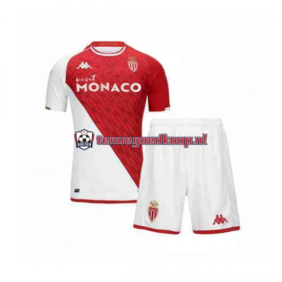 Thuis Tenue van AS Monaco Kind 2-13 jaar 2023-24 Korte Mouw