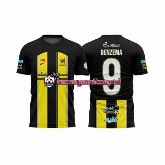 Thuis Tenue van Al-Ittihad BENZEMA 9 Heren 2023-24 Korte Mouw