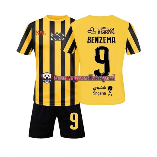 Thuis Tenue van Al-Ittihad Benzema 9 Kind 2-13 jaar 2022-23 Korte Mouw