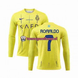 Thuis Tenue van Al-Nassr Ronaldo 7 Heren 2023-24 Lange Mouw