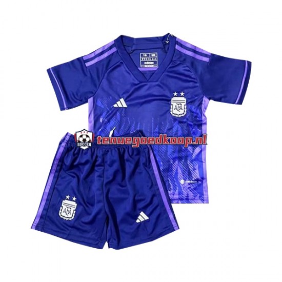 Uit Tenue van Argentinië Kind 2-13 jaar WK 2022 Korte Mouw