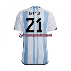 Thuis Tenue van Argentinië Dybala 21 Heren WK 2022 Korte Mouw