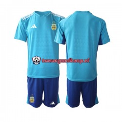 3de Tenue van Argentinië Keepersshirt Kind 2-13 jaar 2023-24 Korte Mouw