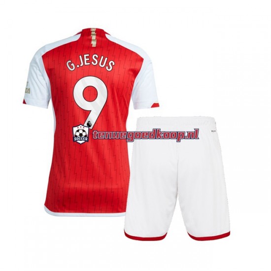 Thuis Tenue van Arsenal Gabriel Jesus 9 Kind 2-13 jaar 2023-24 Korte Mouw