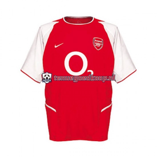 Thuis Retro Tenue van Arsenal Heren 2002 Korte Mouw