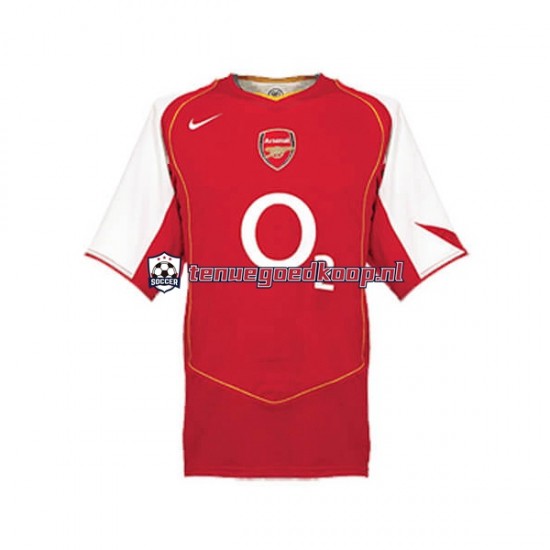 Thuis Retro Tenue van Arsenal Heren 2004 Korte Mouw