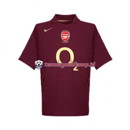 Thuis Retro Tenue van Arsenal 2005 Heren Korte Mouw