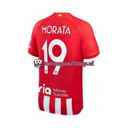 Thuis Tenue van Atlético Madrid Alvaro Morata 19 Heren 2023-24 Korte Mouw