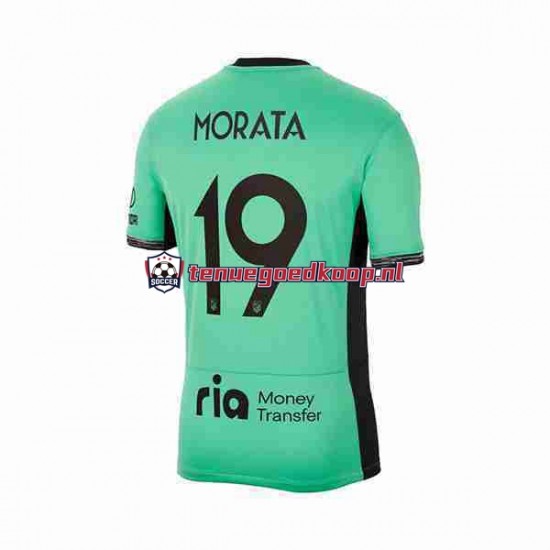 3de Tenue van Atlético Madrid Alvaro Morata 19 Heren 2023-24 Korte Mouw