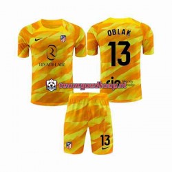 Tenue van Atlético Madrid Keepersshirt Jan Oblak 13 Kind 2-13 jaar 2023-24 Korte Mouw Oranje