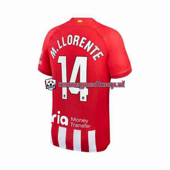 Thuis Tenue van Atlético Madrid Marcos Llorente 14 Heren 2023-24 Korte Mouw