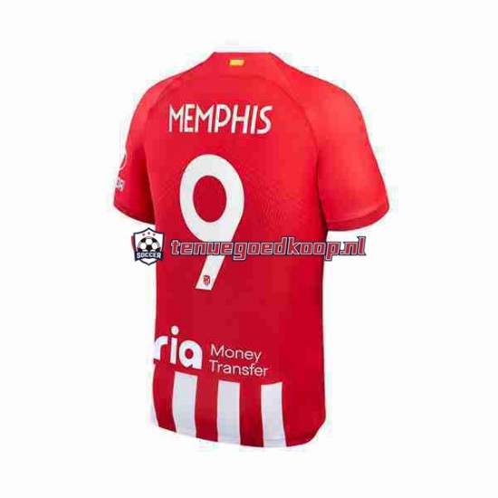 Thuis Tenue van Atlético Madrid Memphis Depay 9 Heren 2023-24 Korte Mouw