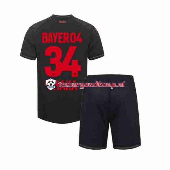 Thuis Tenue van Bayer 04 Leverkusen Granit Xhaka 34 Kind 2-13 jaar 2023-24 Korte Mouw